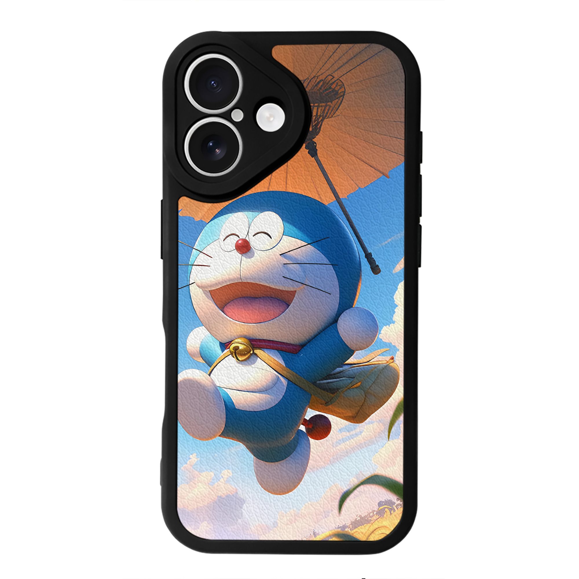 （画像用） ドラえもん Doraemon 【iPhone 16シリーズ対応】シリコンスマホケース（レザー調） 材質：シリコン
